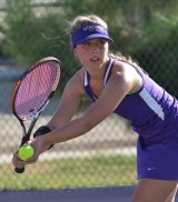 Angelika Loewen in her winning match against Mt. Whitney.